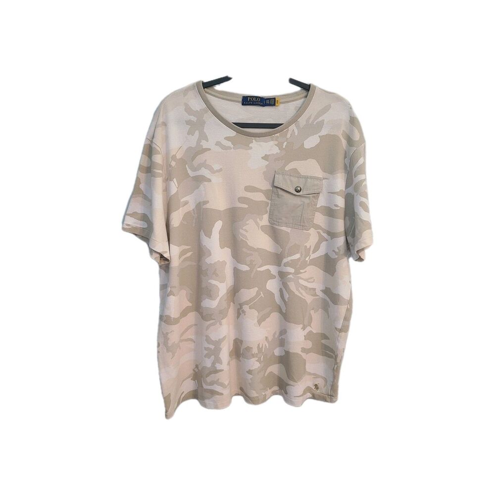 Polo Ralph Lauren Camo Pocket Shirt XXL Desert Camo Gorpcore Earth Tone Granola